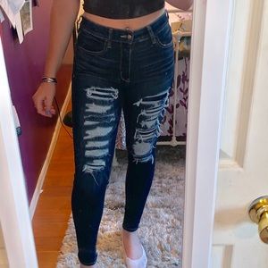 Mid rise stretch jeans
